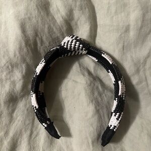 Black and White Knotted Headband